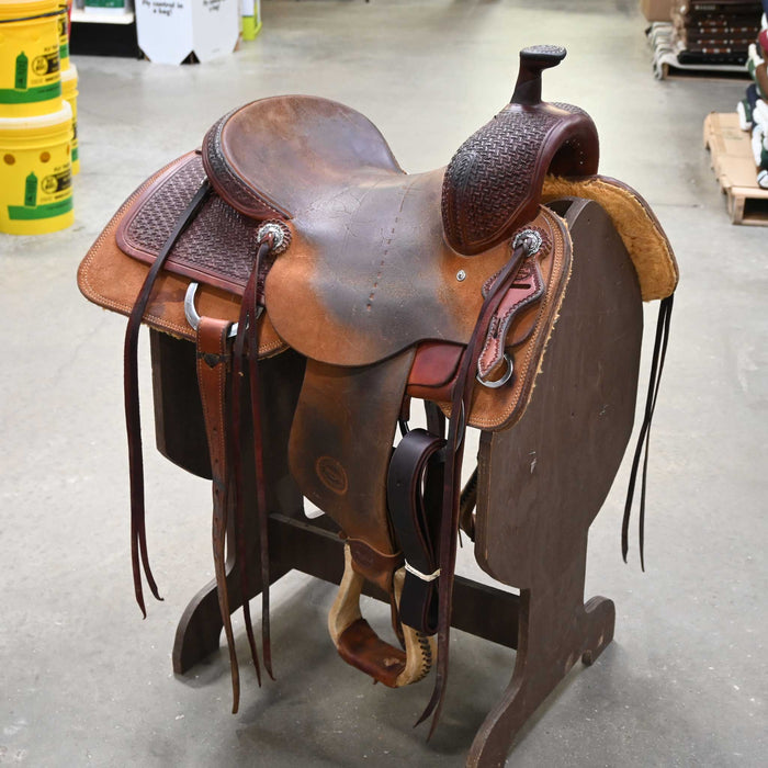 15.5" USED TESKEY'S RANCH CUTTER SADDLE Saddles - Used Teskey's Saddlery