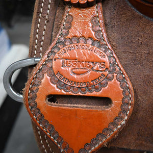 15" USED TESKEY'S ROPING SADDLE Saddles TESKEY'S SADDLERY LLC   