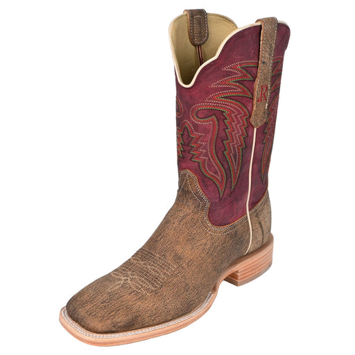 R. Watson Men's Tan Camel Square Toe Boot MEN - Footwear - Exotic Western Boots R Watson