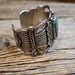 Vintage Bar G Sterling Silver Cuff with nice oval Turquoise Stone Collectibles Bar /G