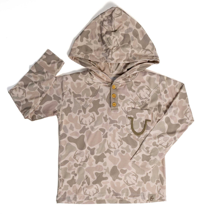 Toddler Boy's Cade Henley Camo Pullover KIDS - Baby - Baby Boy Clothing Cowboy Cade