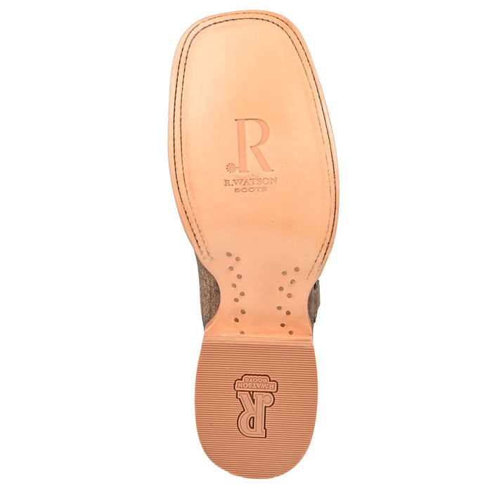 R. Watson Men's Tan Camel Square Toe Boot