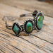 Gorgeous 5 Turquoise Stones & Sterling Silver Twisted Cuff Collectibles Teskey's