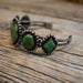 Gorgeous 5 Turquoise Stones & Sterling Silver Twisted Cuff Collectibles Teskey's