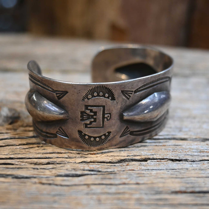 1950's Sterling Silver Cuff With Two Thunderbirds Collectibles misc