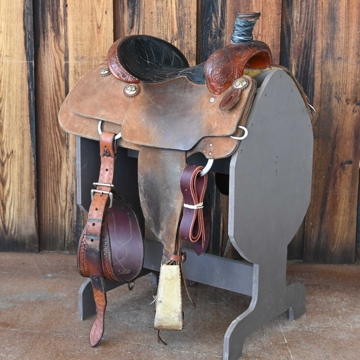 14" USED CACTUS TEAM ROPING SADDLE