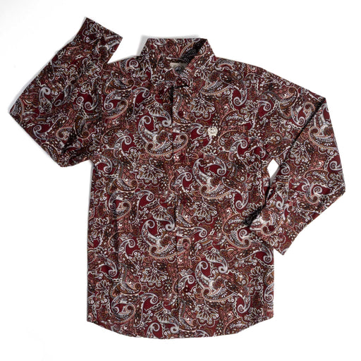 Cinch Boy's Paisley Burgundy Shirt KIDS - Boys - Clothing - Shirts - Long Sleeve Shirts Cinch