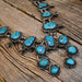 1960's-70's Turquoise Squash Blossom Florets Necklace Collectibles MISC