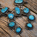 1960's-70's Turquoise Squash Blossom Florets Necklace Collectibles MISC