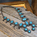 1960's-70's Turquoise Squash Blossom Florets Necklace Collectibles MISC