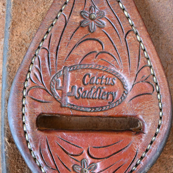 14" USED CACTUS TEAM ROPING SADDLE
