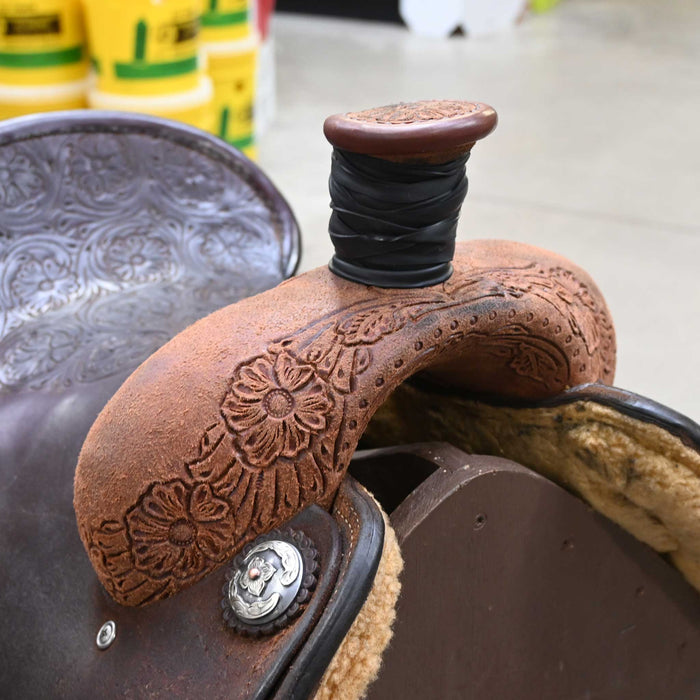 14.5" USED CACTUS RELENTLESS TEAM ROPING SADDLE