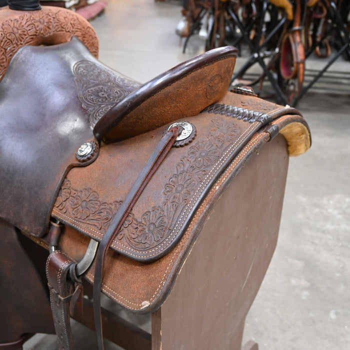 14.5" USED CACTUS RELENTLESS TEAM ROPING SADDLE