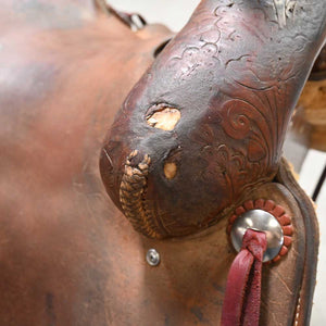 15" USED RANCH SADDLE Saddles SHOPMADE   