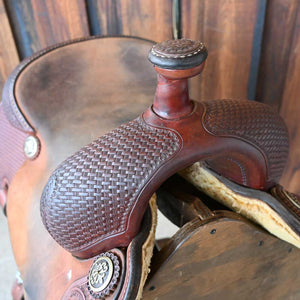 15.5" USED TESKEY'S PRO CUTTER RANCH CUTTER SADDLE