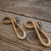 Beige w/ Black Accents Rawhide Rein Connectors Tack - Reins MISC