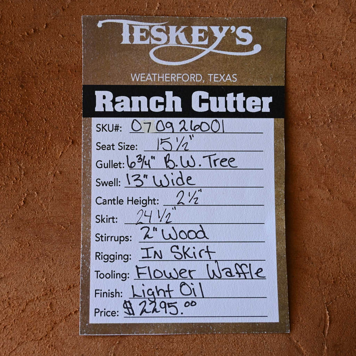 15.5" TESKEY'S RANCH CUTTER SADDLE