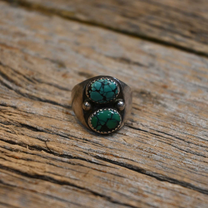 Vintage Size 7.5 Turquoise Ring Collectibles Misc