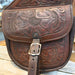 Beautiful Vintage Floral Tooled Saddle Bags Collectibles Misc