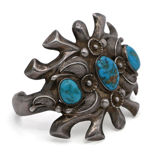 1970's Max Luthy Blue Gem Turquoise Cuff WOMEN - Accessories - Jewelry - Bracelets Manitou Gallery Historic