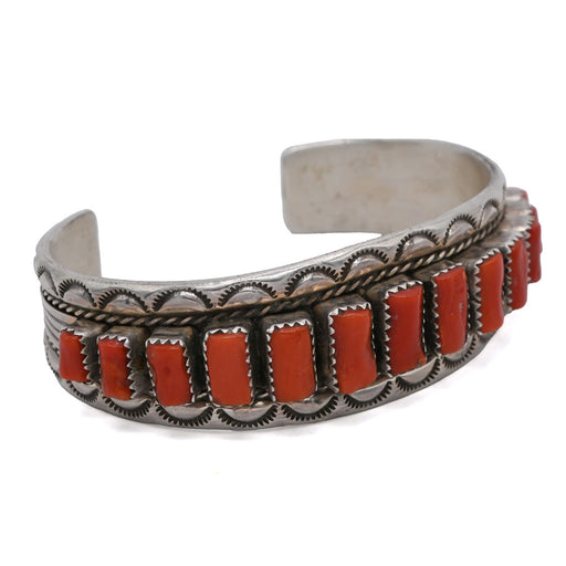 Tommie Tso Jr. Navajo Coral Cuff WOMEN - Accessories - Jewelry - Bracelets Manitou Gallery Historic