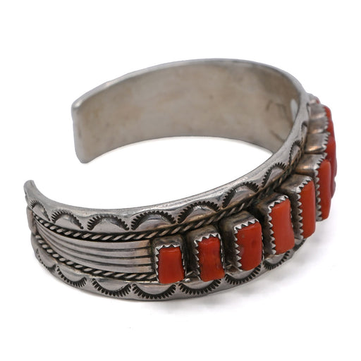 Tommie Tso Jr. Navajo Coral Cuff WOMEN - Accessories - Jewelry - Bracelets Manitou Gallery Historic