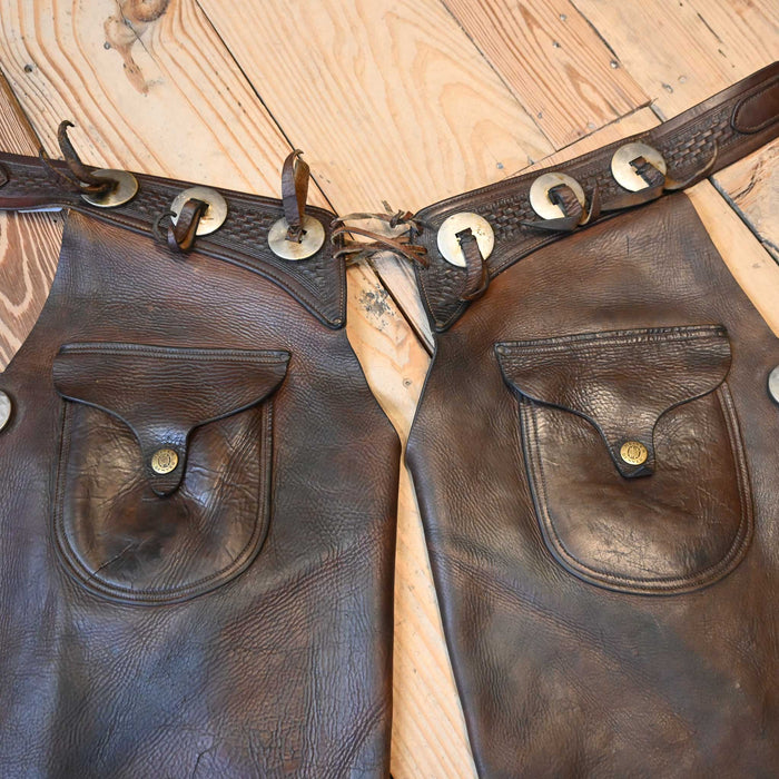 Vintage H. Heiser Saddlery Co. Denver Colo. Batwing Chaps Collectibles H. Heiser