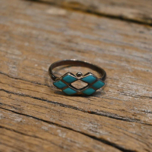 Vintage Size 6 Turquoise Ring Collectibles Misc