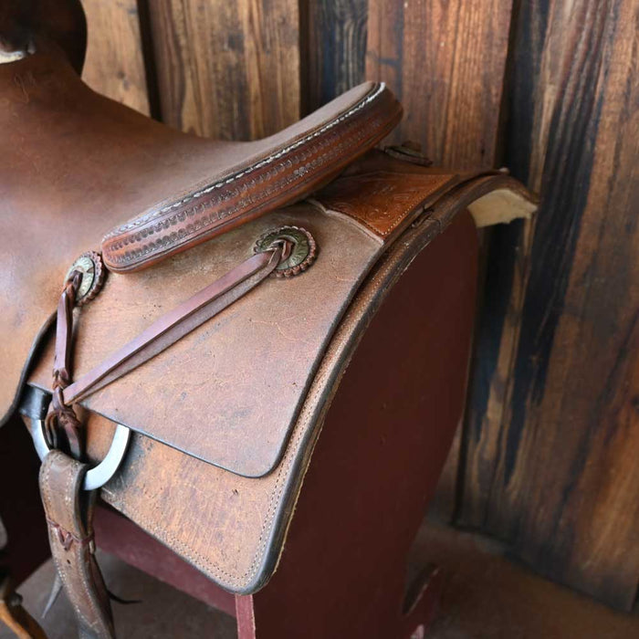 16.5" USED JEFF SMITH COW HOSRE SADDLE Saddles - Used Jeff Smith