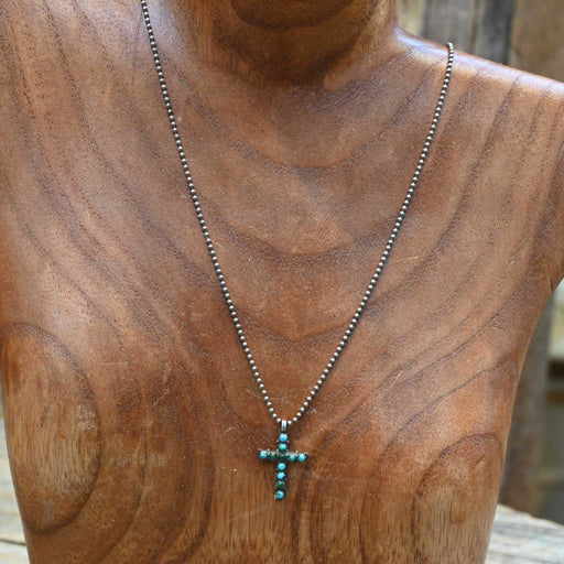 Vintage Turquoise Cross Necklace WOMEN - Accessories - Jewelry - Necklaces Misc