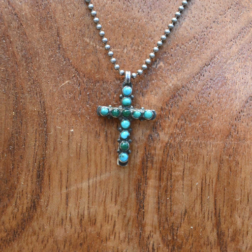 Vintage Turquoise Cross Necklace WOMEN - Accessories - Jewelry - Necklaces Misc