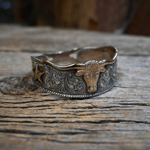 Voght 1970's - 80's Sterling Silver & Gold Fill Cuff Collectibles Teskey's