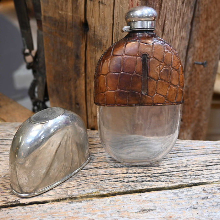 Vintage Silver Fisher Stran 188 Hip Flask