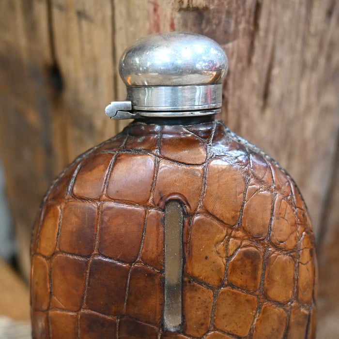 Vintage Silver Fisher Stran 188 Hip Flask