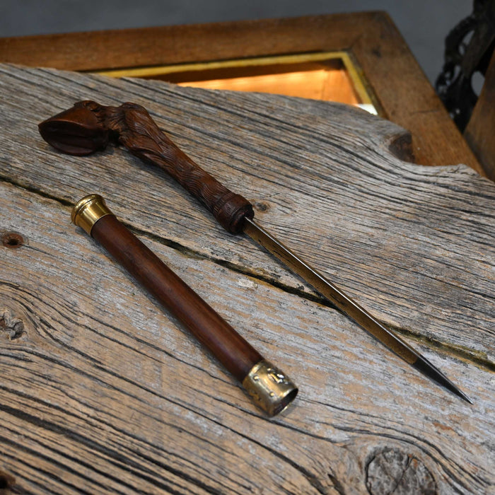 Vintage Wood Carved Horse Hoof Dagger...Very Rare! Collectibles MISC