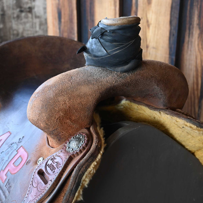 15" USED TRENT WARD TEAM ROPING SADDLE Saddles - Used Trent Ward