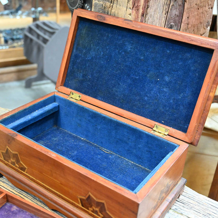 Vintage Indian Jewelry Box w/ velvet lined