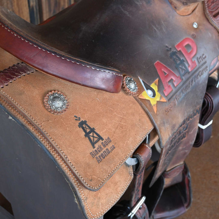 15" USED TRENT WARD TEAM ROPING SADDLE Saddles - Used Trent Ward