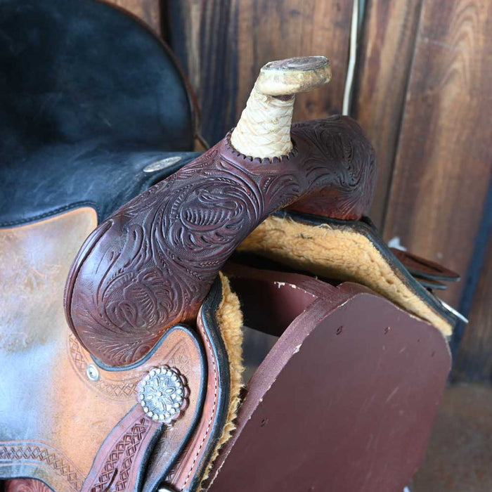14" USED CIRCLE Y KELLY KAMINSKI BARREL SADDLE Saddles - Used Circle Y Saddlery