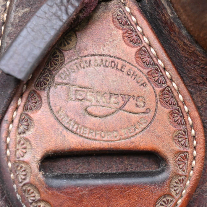15.5" USED TESKEY'S STRIP DOWN RANCH SADDLE