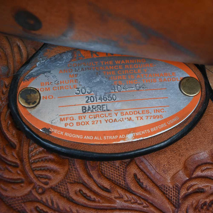 14" USED CIRCLE Y KELLY KAMINSKI BARREL SADDLE Saddles - Used Circle Y Saddlery