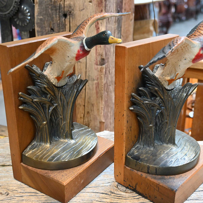 Striking Flying Mallard Bookends
