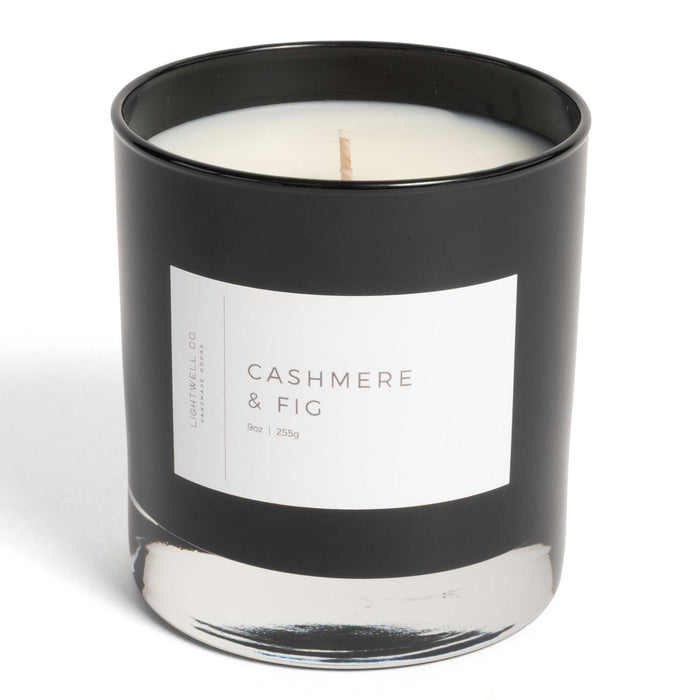 Cashmere & Fig Black Tumbler Candle HOME & GIFTS - Home Decor - Candles + Diffusers Lightwell Co