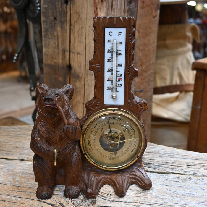 Vintage Blackwood Bear Smoking Pipe & Thermometer & Pressure