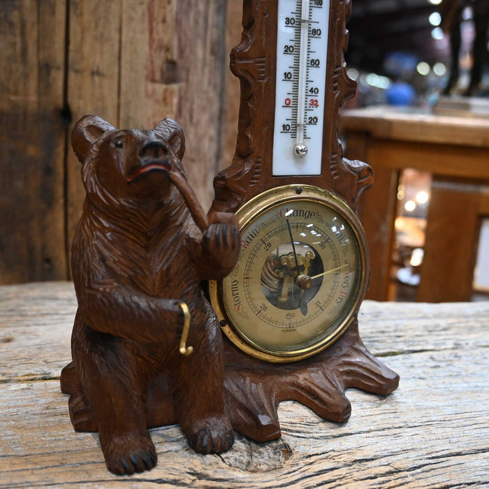 Vintage Blackwood Bear Smoking Pipe & Thermometer & Pressure