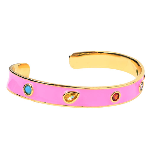 Harper Enamel Bangles - Pink WOMEN - Accessories - Jewelry - Bracelets Taylor Shaye Designs