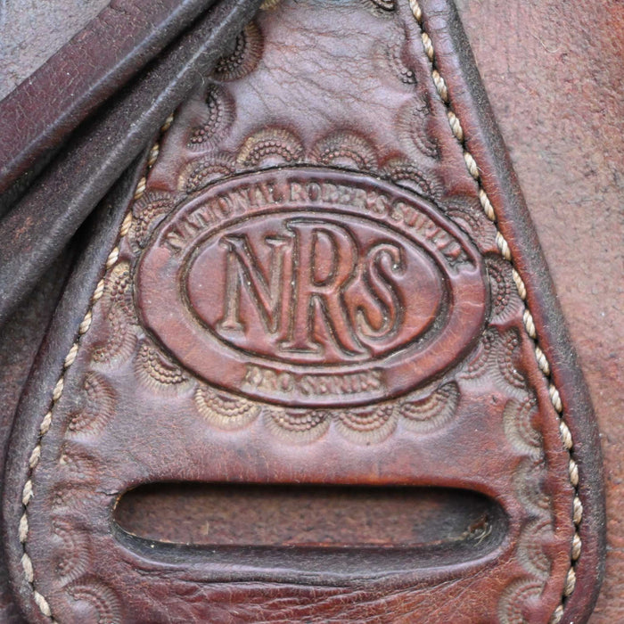 15.5" USED NRS TEAM ROPING SADDLE