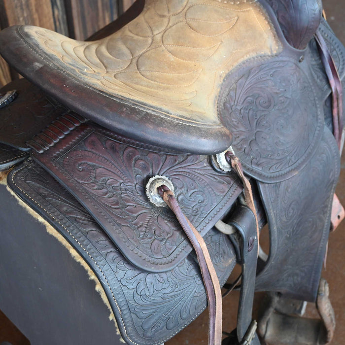 13" USED N. PORTER TEAM ROPING SADDLE