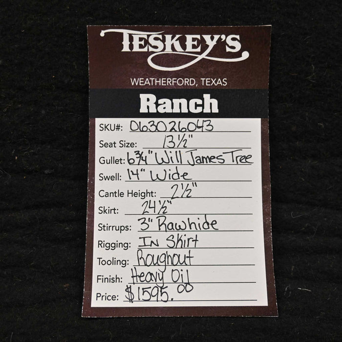 13.5" TESKEY'S STRIP DOWN RANCH SADDLE