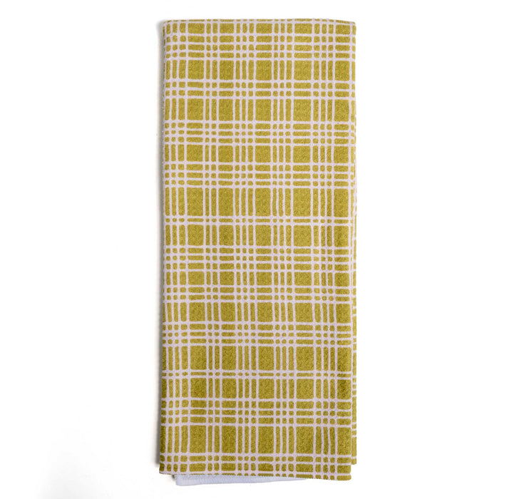 Geometry Orchard Plaid Green Tea Towel HOME & GIFTS - Tabletop + Kitchen - Kitchen Decor Geometry